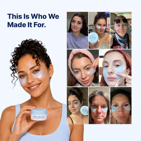 Enaskin Naturals Under Eye Patches showing hydrogel adherence