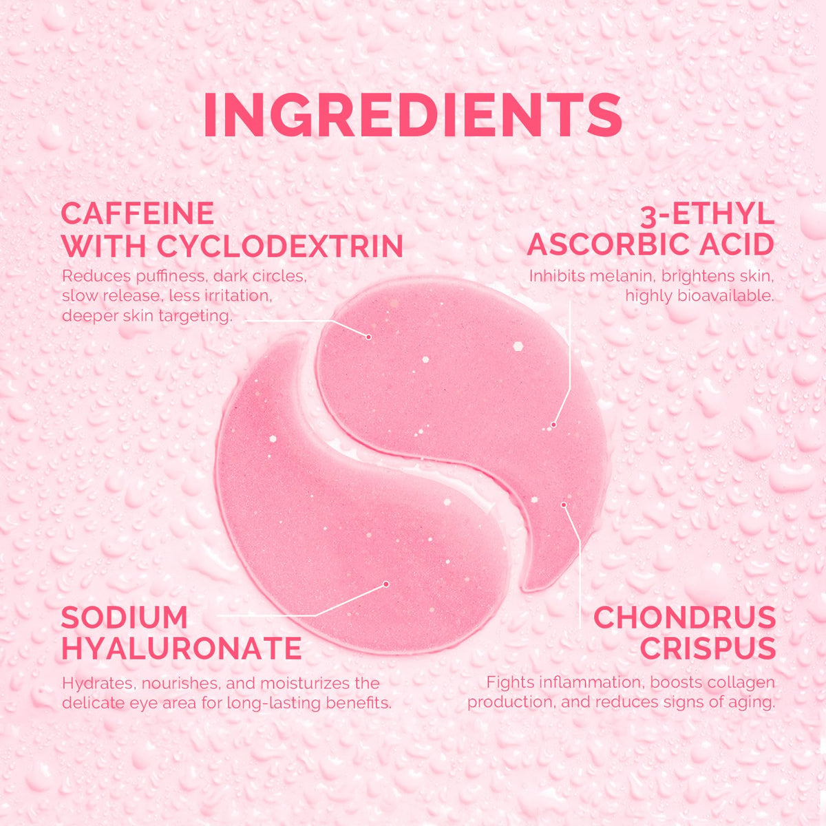Enaskin Naturals Under Eye Patches with hyaluronic acid and niacinamide