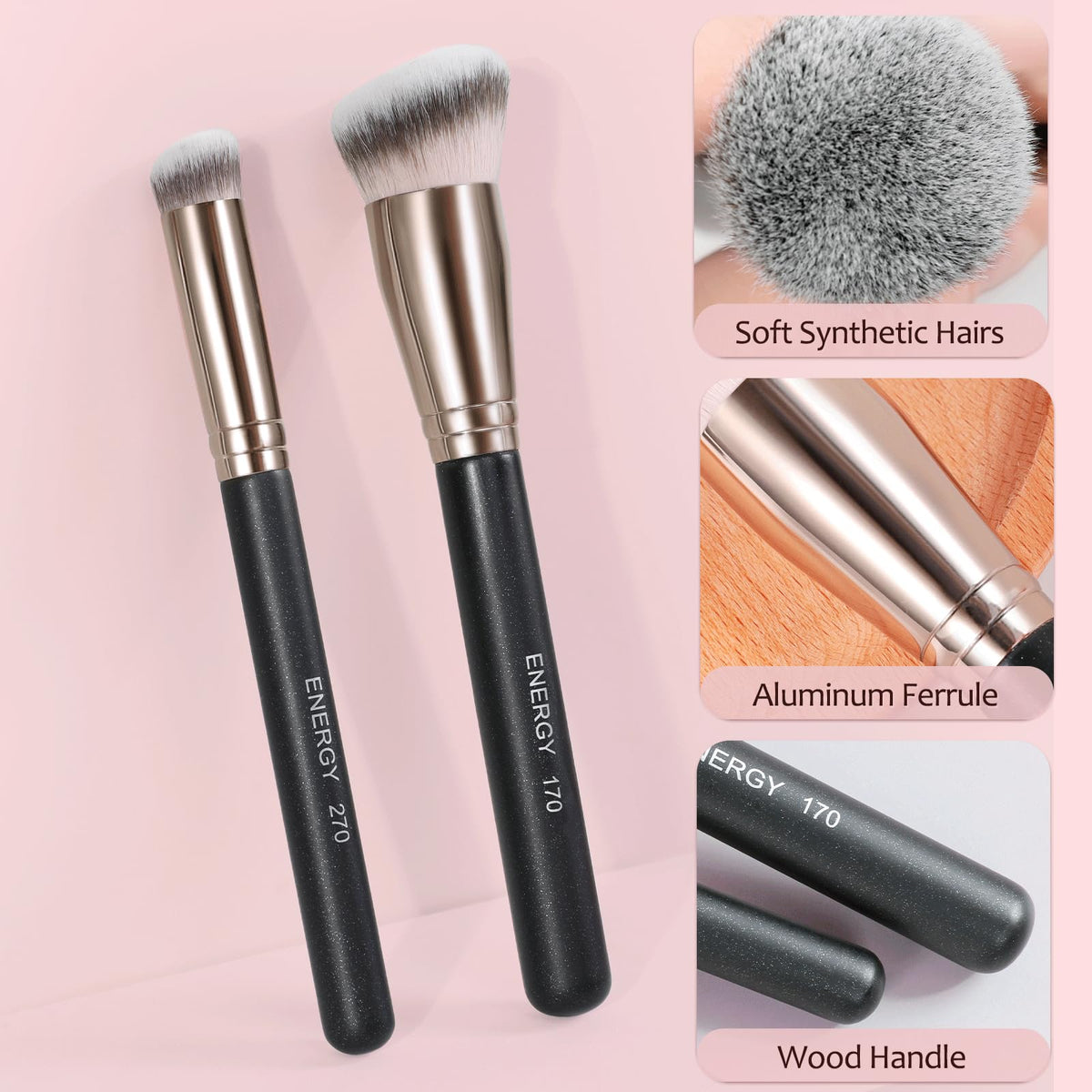 ENERGY blending brush and contour brush side by side