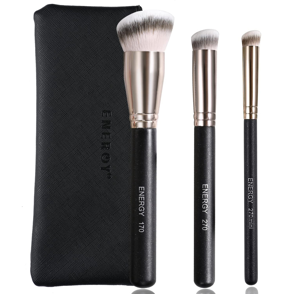 ENERGY Makeup Brush Set 3pcs with travel case