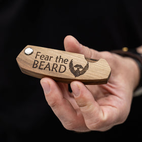Enjoy The Wood Beard Comb in a gift box presentation