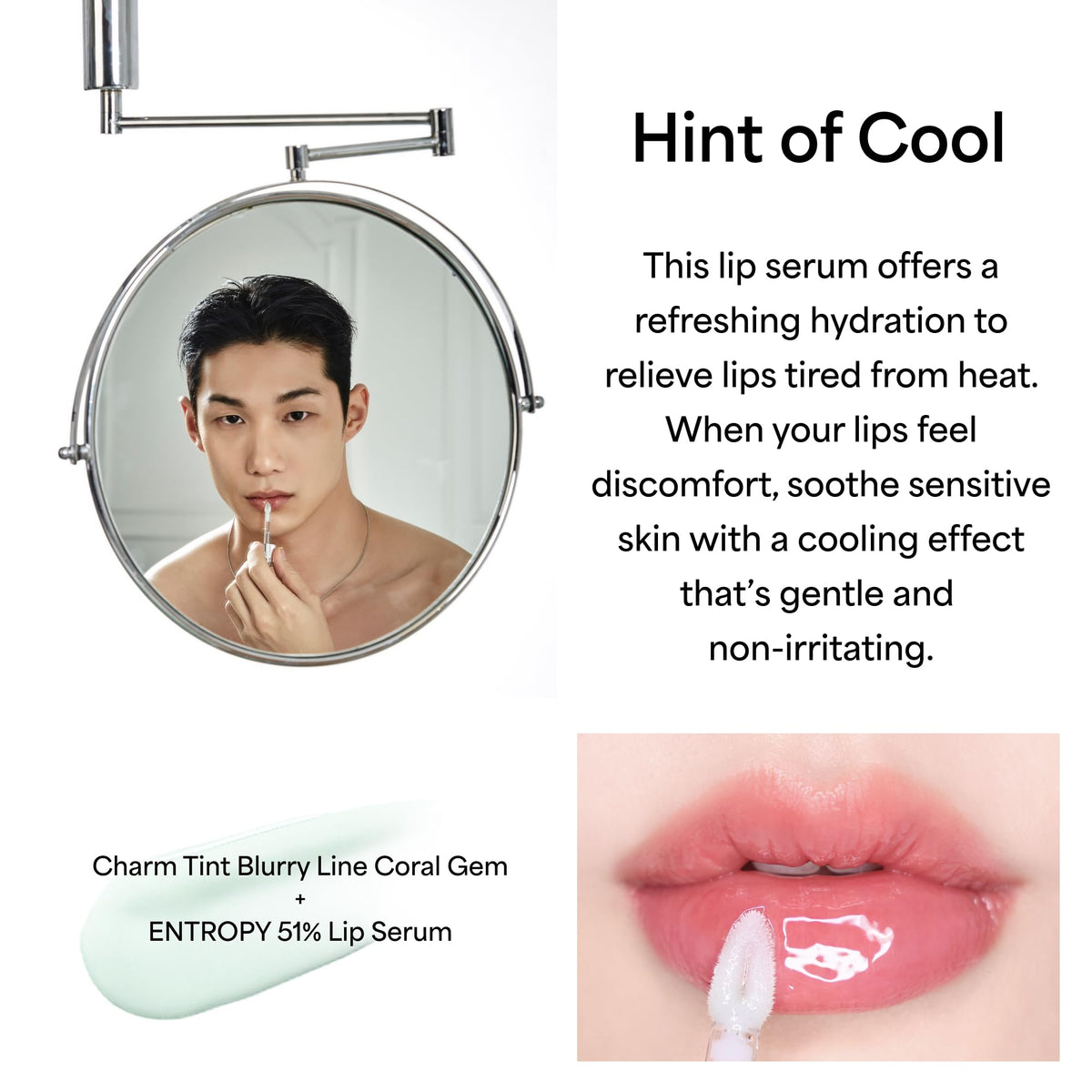 ENTROPY MAKE UP Glossy Lip Tint in hand