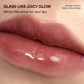 ENTROPY Makeup Glossy Lip Tint Amber Charm swatch on skin