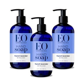 EO French Lavender Hand Soap 12 oz bottle front view
