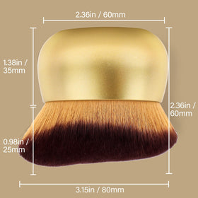 EOICCEOH brush showing soft bristles and gold finish