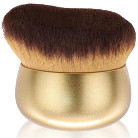 EOICCEOH Extra Large Body Makeup Brush front view with gold handle