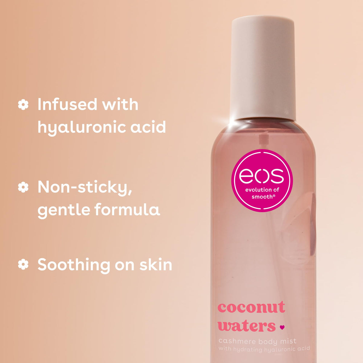 eos Cashmere Body Mist Coconut Waters 6 fl oz back view