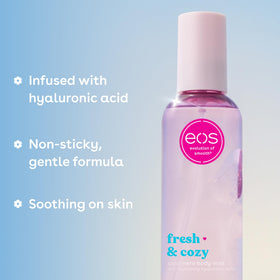 eos Cashmere Body Mist Fresh & Cozy bottle with sprayer
