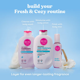 eos Cashmere Body Mist Fresh & Cozy packaging