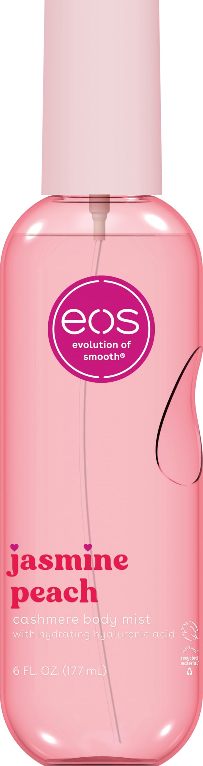 eos Cashmere Body Mist Jasmine Peach 6 fl oz front view