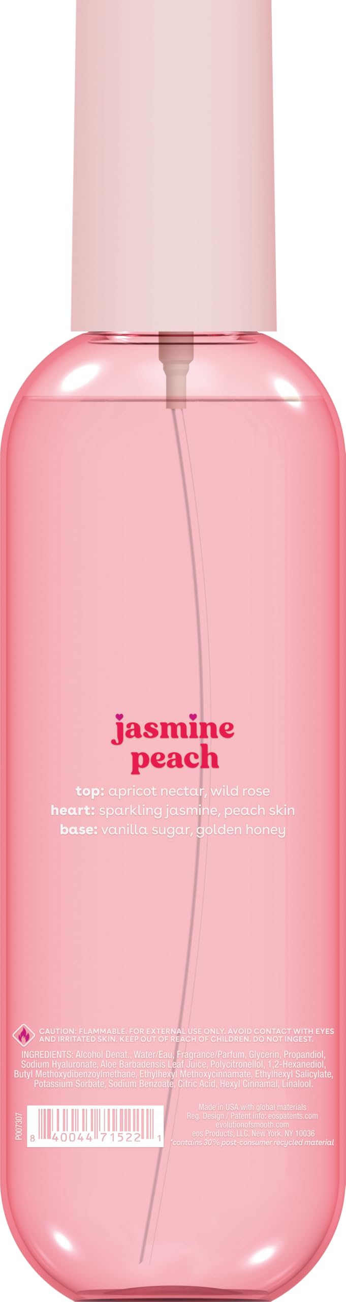 eos Cashmere Body Mist Jasmine Peach ingredients list