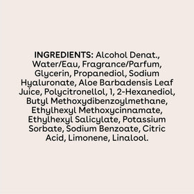 eos Cashmere Body Mist Strawberry Dream lifestyle scene with soft fabric