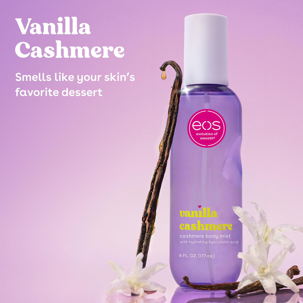 eos Cashmere Body Mist Vanilla 6 fl oz back view