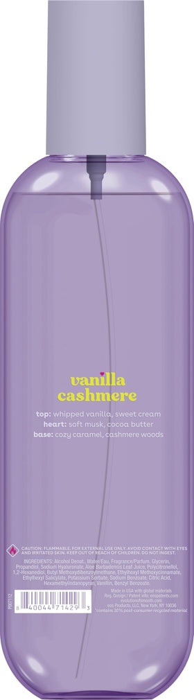 eos Cashmere Body Mist Vanilla 6 fl oz with body lotion