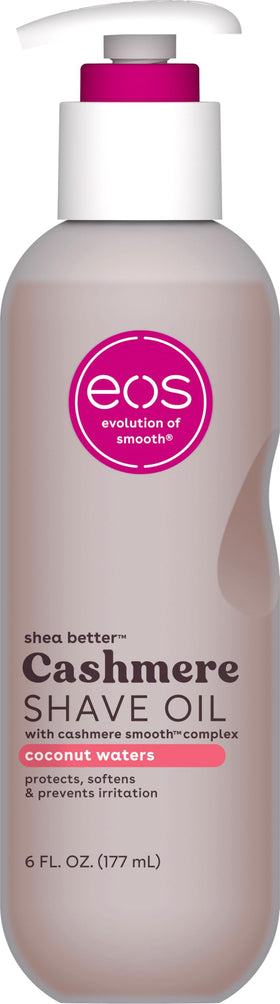 eos Cashmere Shave Oil Coconut Waters 6 oz front view