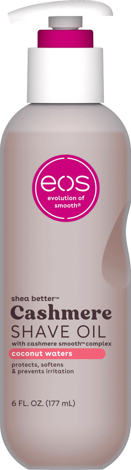 eos Cashmere Shave Oil Coconut Waters 6 oz front view