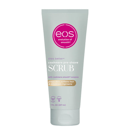 eos Cashmere Skin Collection Pre-Shave Scrub Vanilla Cashmere front view