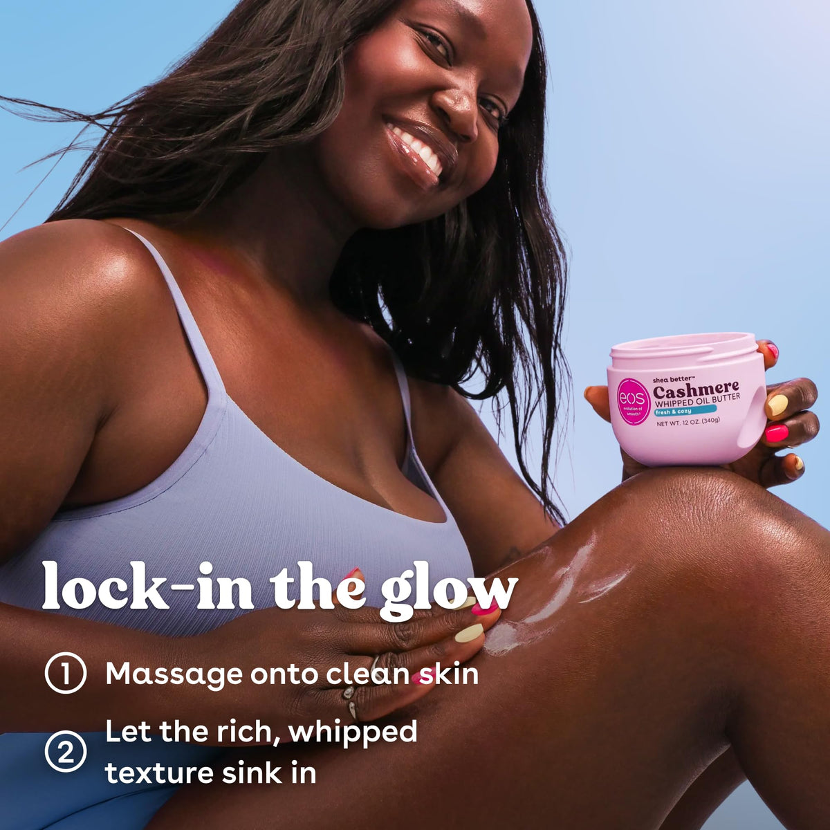 eos Cashmere Whipped Oil Body Butter 12 oz texture close-up