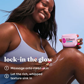 eos Cashmere Whipped Oil Body Butter 12 oz texture close-up