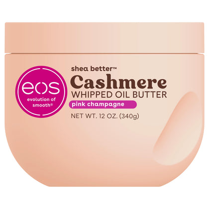 eos Cashmere Whipped Oil Body Butter Pink Champagne 12 oz front view