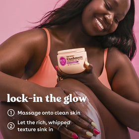eos Cashmere Whipped Oil Body Butter texture close-up