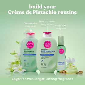 eos Crème de Pistachio Body Mist spray nozzle close-up