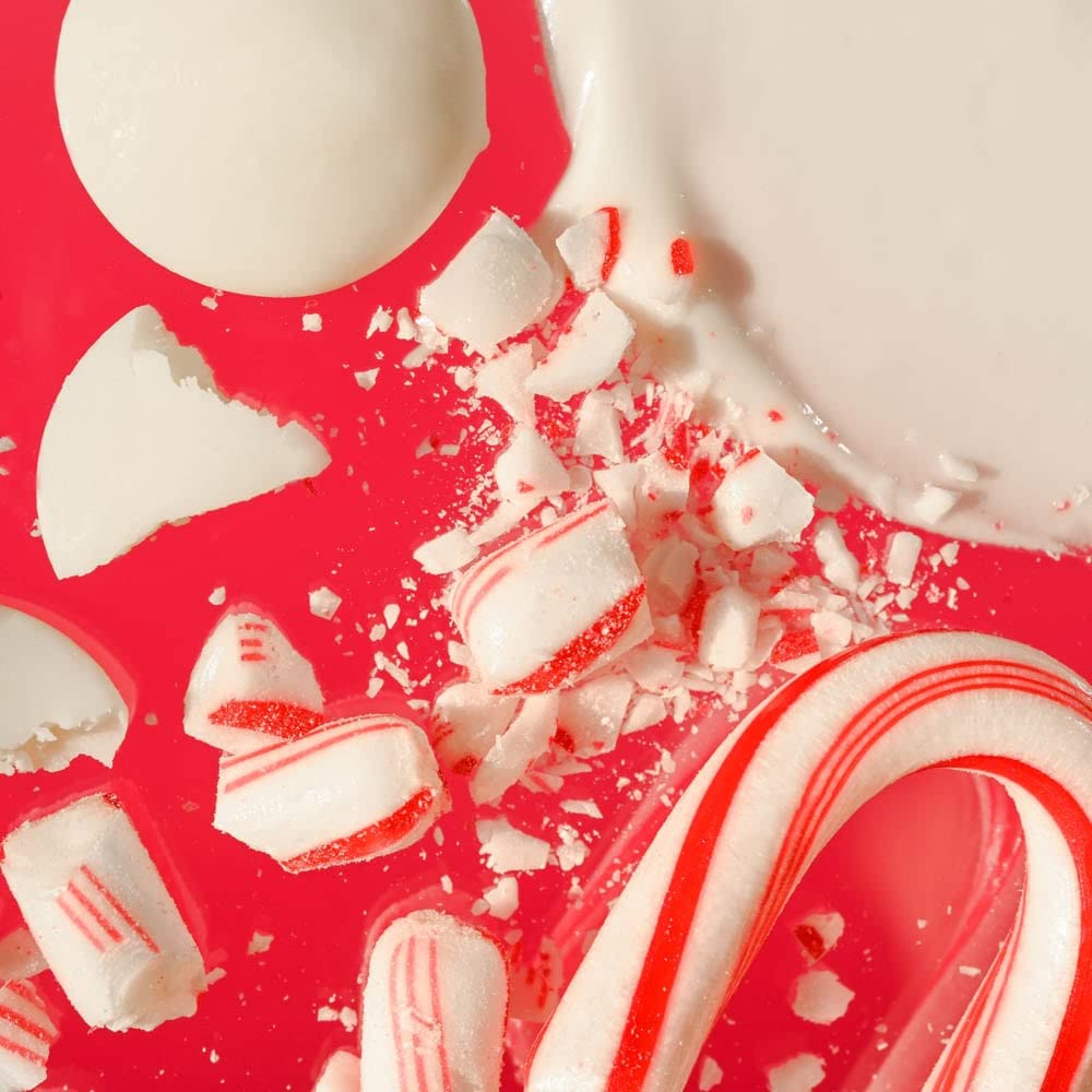 eos Holiday Lip Balm Candy Cane Swirl ornament-shaped packaging