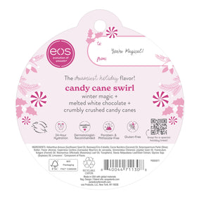eos Holiday Lip Balm Candy Cane Swirl packaging details