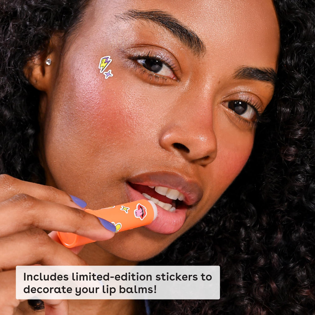eos Lip Balm with sticker sheet included