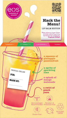 eos Tropical Chiller Lip Balm Gift Set packaging details