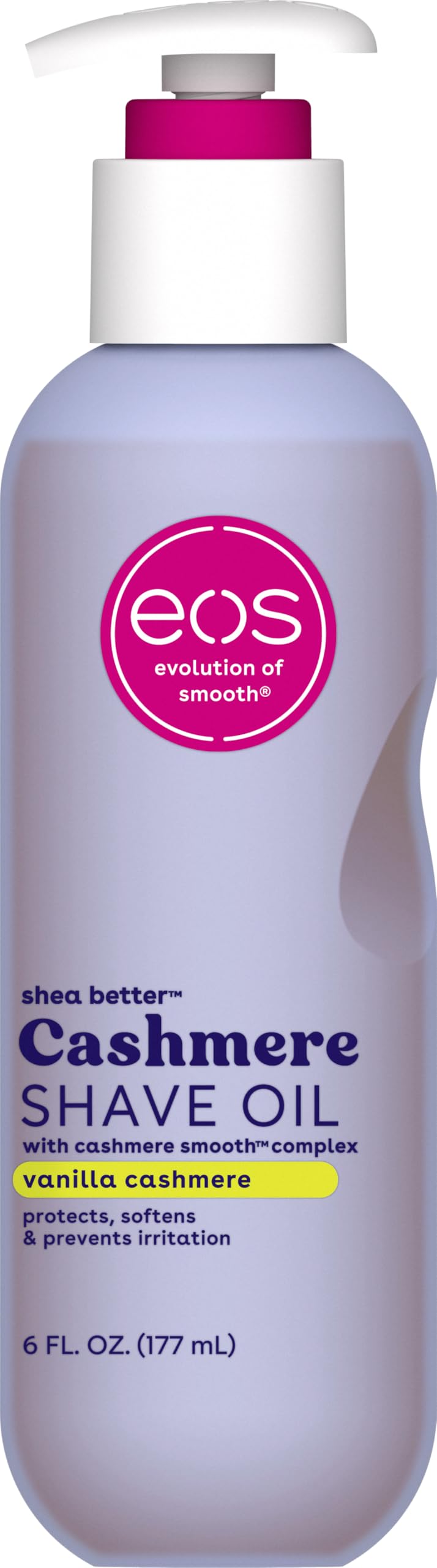 eos Vanilla Cashmere Shave Oil 6 fl oz front view
