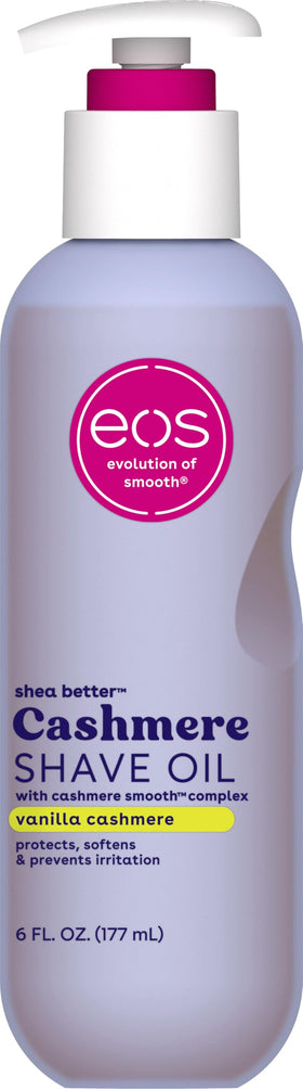 eos Vanilla Cashmere Shave Oil 6 fl oz front view