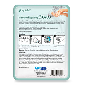 Epielle hand mask gloves laid out on a soft towel