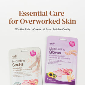 Epielle Hydrating Hand & Foot Masks on a spa table
