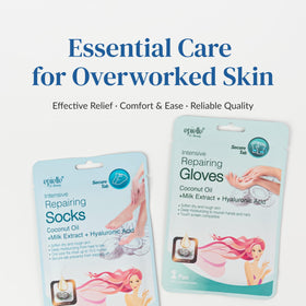 Epielle Intensive Repairing Hand Mask gloves with coconut and milk extract