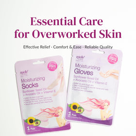Epielle Moisturizing Hand Mask gloves in use