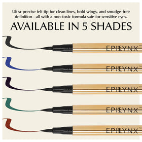 EPILYNX Liquid Eyeliner Dark Purple applied on skin