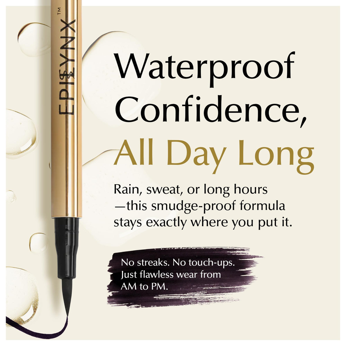 EPILYNX Liquid Eyeliner Dark Purple felt tip close-up