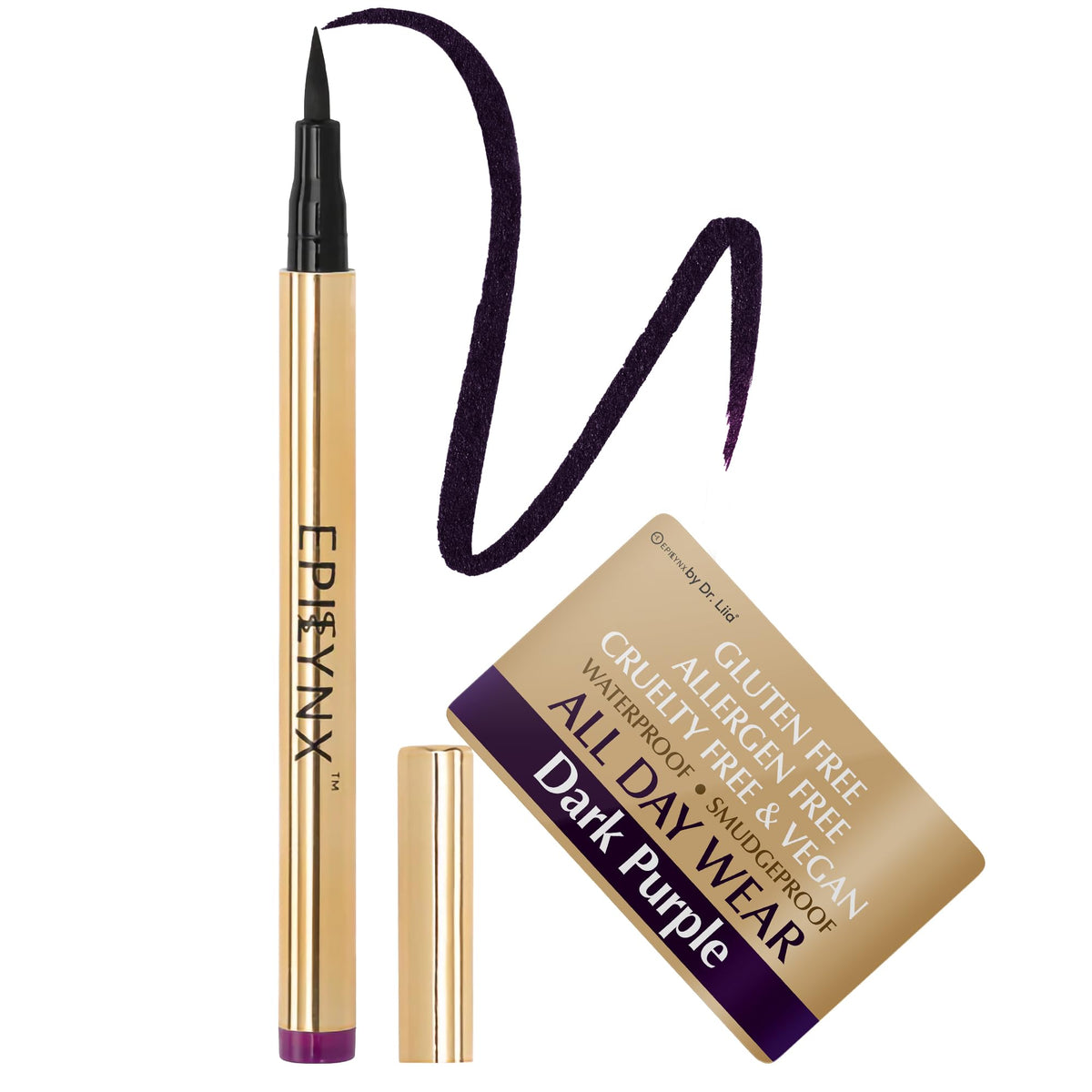 EPILYNX Liquid Eyeliner Dark Purple front view