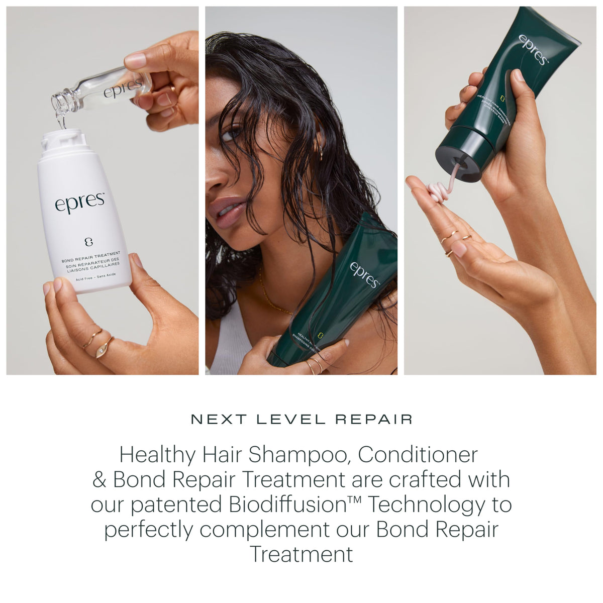 epres Bond Repair Hair Care System ingredients list on packaging