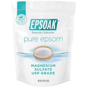 Epsoak Epsom Salt 10 lb resealable bag front view
