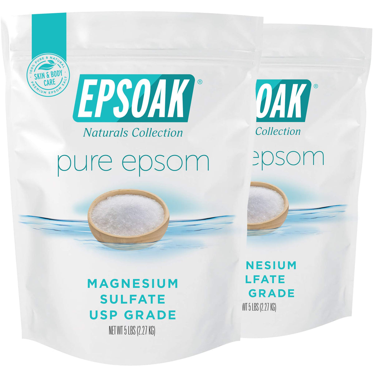 Epsoak Epsom Salt 10 lb unscented magnesium sulfate front view