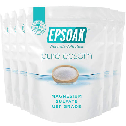 Epsoak Epsom Salt 12 lb unscented magnesium sulfate front view