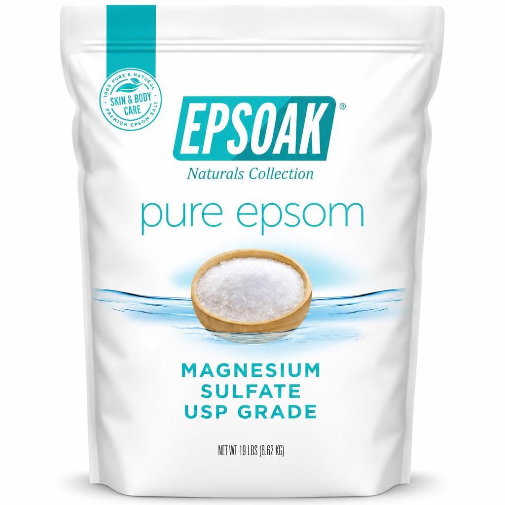 Epsoak Epsom Salt 19 lb bag front view