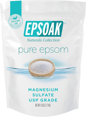 Epsoak Epsom Salt 5 lb bag front view