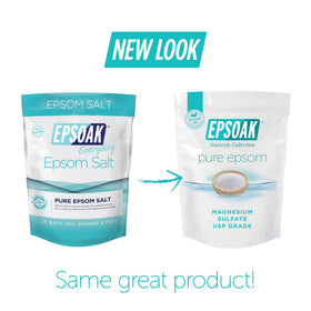 Epsoak Epsom Salt in a warm bath setting
