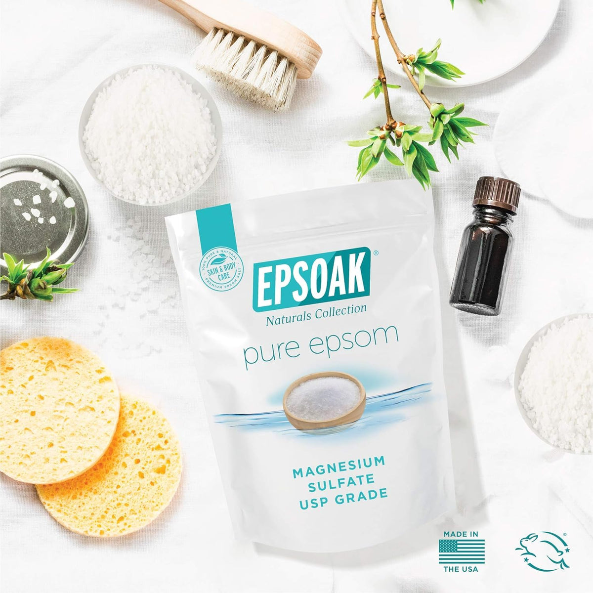 Epsoak Epsom Salt in warm bath water