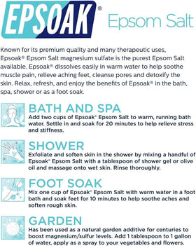 Epsoak Epsom Salt label detail