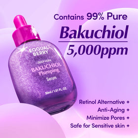 EQQUALBERRY Bakuchiol Plumping Face Serum 30ml back view