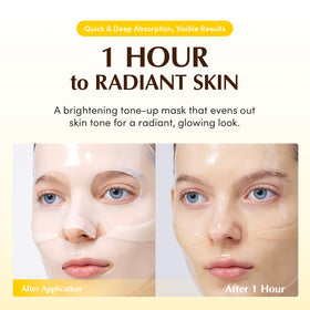 EQQUALBERRY Collagen Glow Up Mask texture on skin
